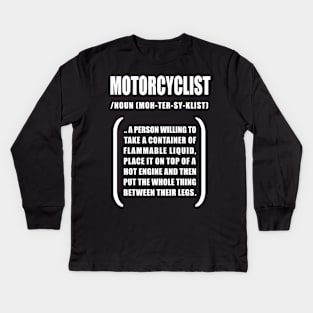 MOTORCYCLIST Kids Long Sleeve T-Shirt